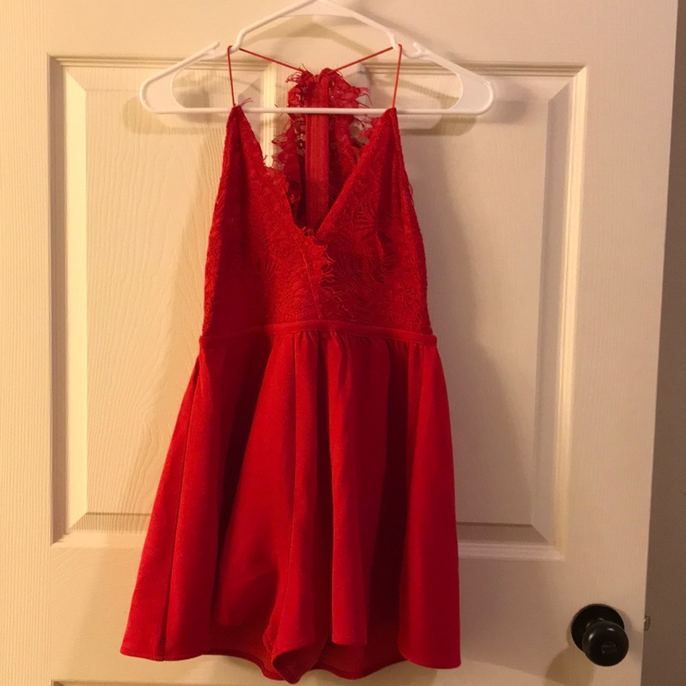 NWT red windsor romper
